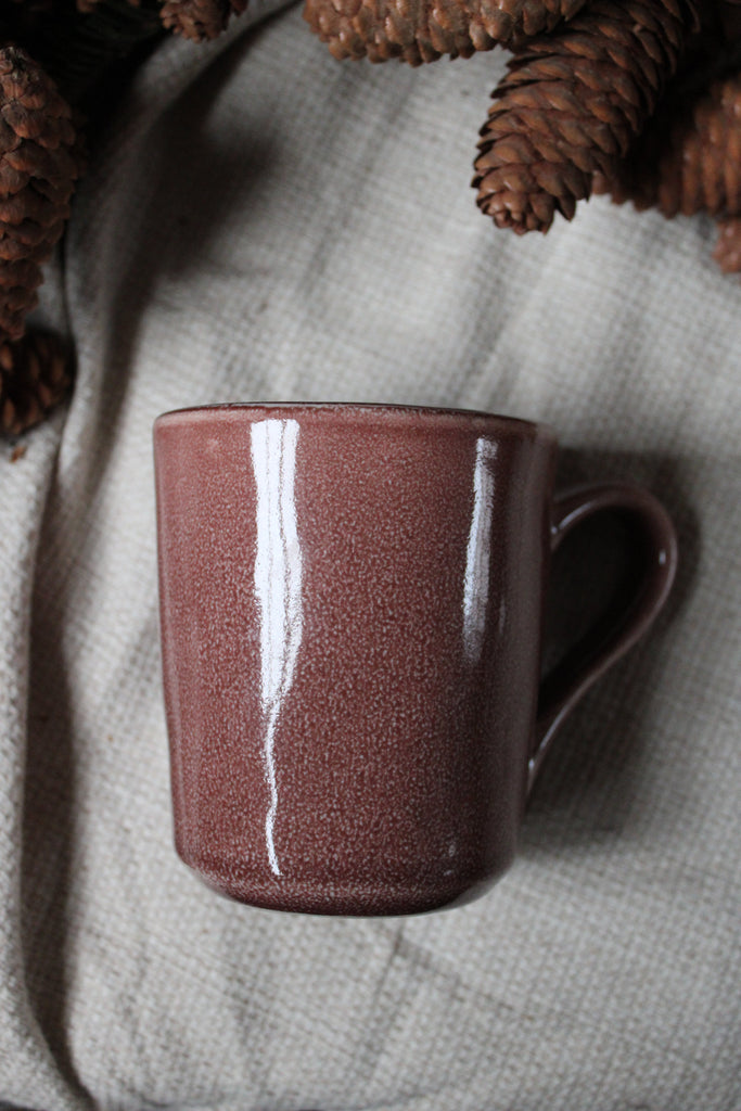 Tekopp stengods plommofärg