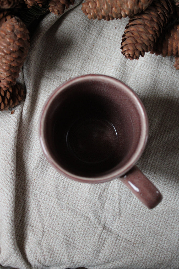 Tekopp stengods plommofärg