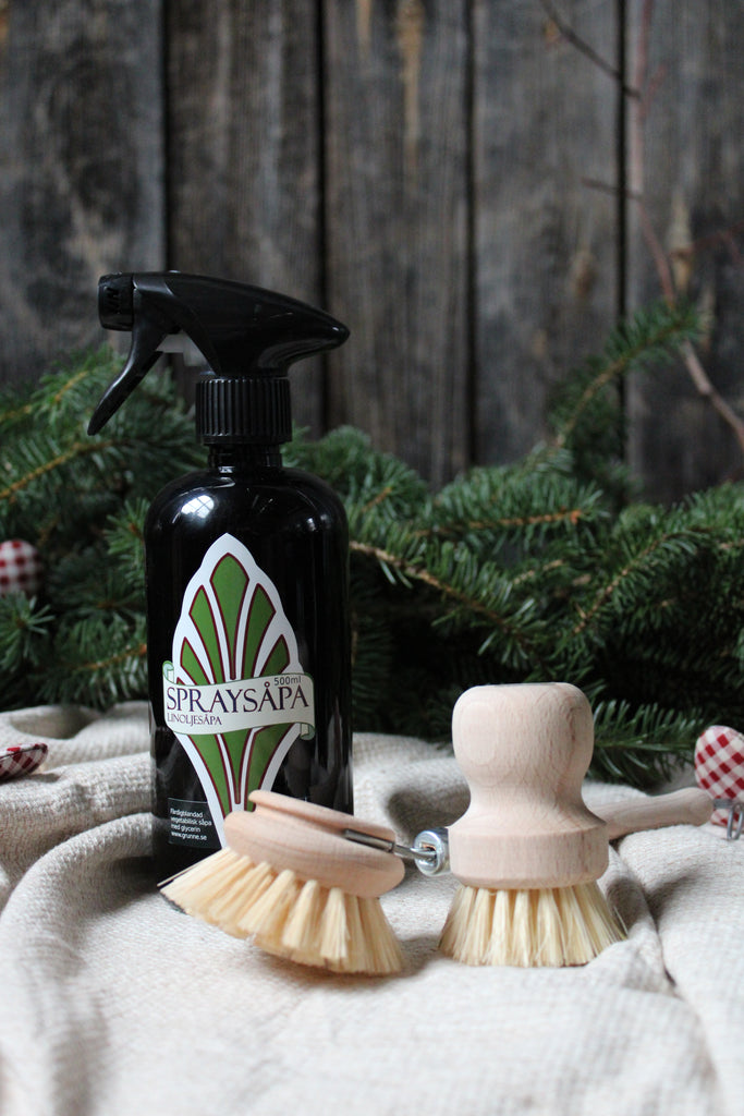 linoljesåpa med rustika borstar